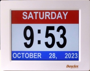 200mm (8'')  Digital Clock - 2025 White Frame