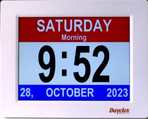 200mm (8'')  Digital Clock - 2025 White Frame