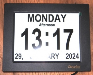 8''  Digital 2025b Clock - Black