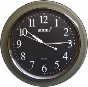 12'' Slate Grey Quartz Clock