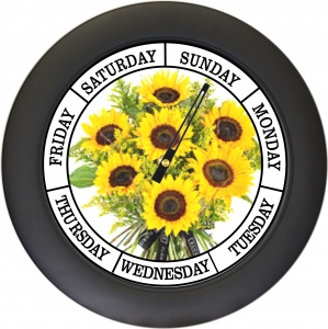 Sunflowers Day Clock