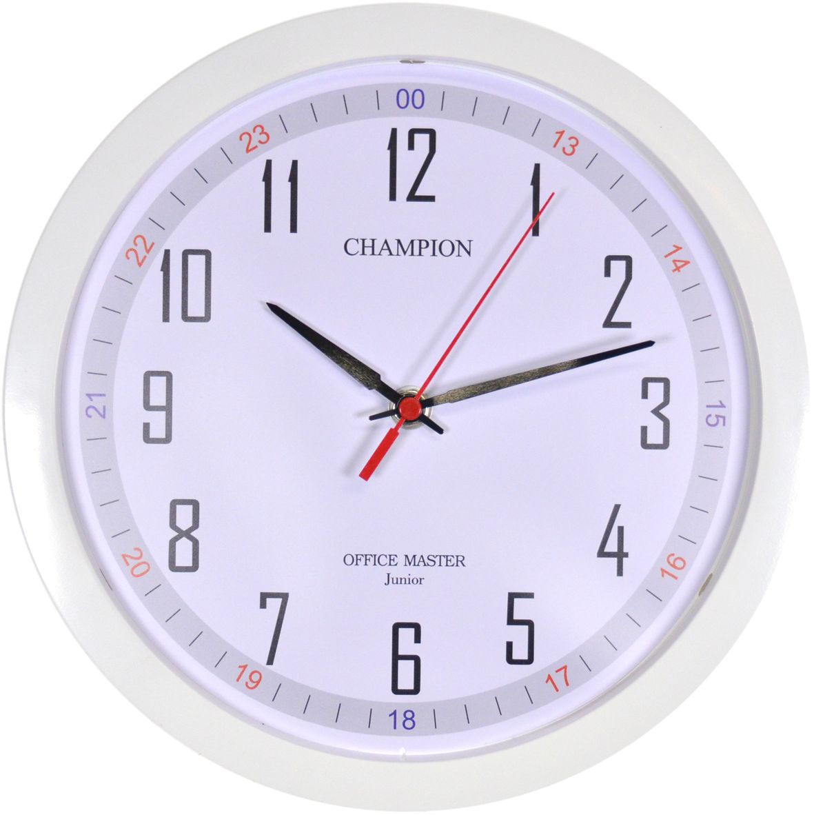 5102-Kitchen Quartz Clock 10'' White 1224 CHAMPION
