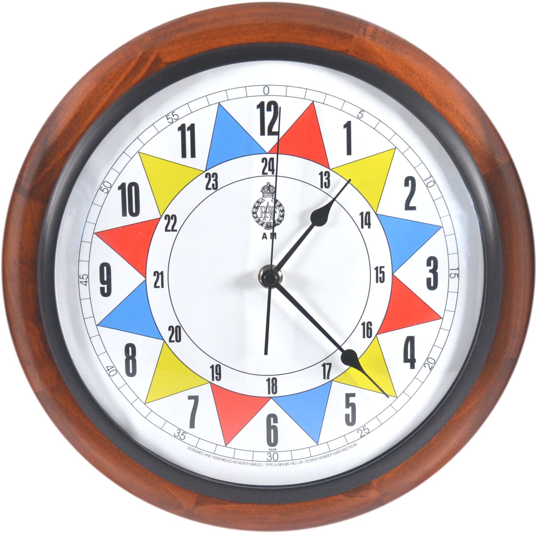 12'' Walnut - Biggin Hill  Sector Clock Type A